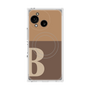 プレミアムスクエアケース with SnapMag［ オリジナル - initial two tone - B brown ］