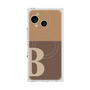 プレミアムスクエアケース with SnapMag［ オリジナル - initial two tone - B brown ］