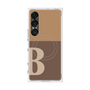 プレミアムスクエアケース with SnapMag［ オリジナル - initial two tone - B brown ］