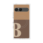 プレミアムスクエアケース with SnapMag［ オリジナル - initial two tone - B brown ］