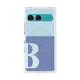 プレミアムスクエアケース with SnapMag［ オリジナル - initial two tone - B blue ］