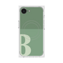 プレミアムスクエアケース with SnapMag［ オリジナル - initial two tone - B green ］