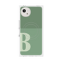 プレミアムスクエアケース with SnapMag［ オリジナル - initial two tone - B green ］