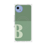 プレミアムスクエアケース with SnapMag［ オリジナル - initial two tone - B green ］