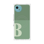 プレミアムスクエアケース with SnapMag［ オリジナル - initial two tone - B green ］