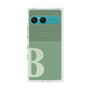 プレミアムスクエアケース with SnapMag［ オリジナル - initial two tone - B green ］