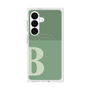 プレミアムスクエアケース with SnapMag［ オリジナル - initial two tone - B green ］