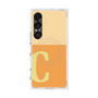 プレミアムスクエアケース with SnapMag［ オリジナル - initial two tone - C orange ］