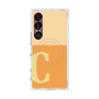 プレミアムスクエアケース with SnapMag［ オリジナル - initial two tone - C orange ］