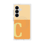 プレミアムスクエアケース with SnapMag［ オリジナル - initial two tone - C orange ］