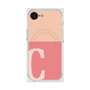 プレミアムスクエアケース with SnapMag［ オリジナル - initial two tone - C pink ］