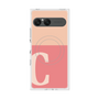 プレミアムスクエアケース with SnapMag［ オリジナル - initial two tone - C pink ］