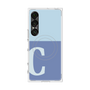 プレミアムスクエアケース with SnapMag［ オリジナル - initial two tone - C blue ］
