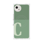 プレミアムスクエアケース with SnapMag［ オリジナル - initial two tone - C green ］