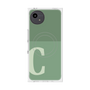 プレミアムスクエアケース with SnapMag［ オリジナル - initial two tone - C green ］