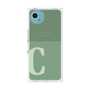 プレミアムスクエアケース with SnapMag［ オリジナル - initial two tone - C green ］