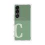 プレミアムスクエアケース with SnapMag［ オリジナル - initial two tone - C green ］