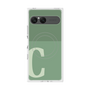 プレミアムスクエアケース with SnapMag［ オリジナル - initial two tone - C green ］