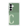 プレミアムスクエアケース with SnapMag［ オリジナル - initial two tone - C green ］