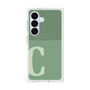 プレミアムスクエアケース with SnapMag［ オリジナル - initial two tone - C green ］