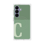 プレミアムスクエアケース with SnapMag［ オリジナル - initial two tone - C green ］
