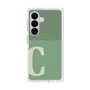 プレミアムスクエアケース with SnapMag［ オリジナル - initial two tone - C green ］