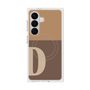 プレミアムスクエアケース with SnapMag［ オリジナル - initial two tone - D brown ］