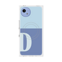 プレミアムスクエアケース with SnapMag［ オリジナル - initial two tone - D blue ］