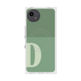 プレミアムスクエアケース with SnapMag［ オリジナル - initial two tone - D green ］