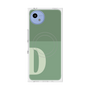 プレミアムスクエアケース with SnapMag［ オリジナル - initial two tone - D green ］