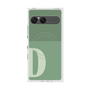 プレミアムスクエアケース with SnapMag［ オリジナル - initial two tone - D green ］