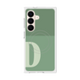 プレミアムスクエアケース with SnapMag［ オリジナル - initial two tone - D green ］