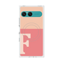 プレミアムスクエアケース with SnapMag［ オリジナル - initial two tone - F pink ］