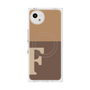 プレミアムスクエアケース with SnapMag［ オリジナル - initial two tone - F brown ］