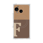 プレミアムスクエアケース with SnapMag［ オリジナル - initial two tone - F brown ］