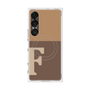 プレミアムスクエアケース with SnapMag［ オリジナル - initial two tone - F brown ］