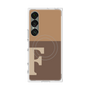 プレミアムスクエアケース with SnapMag［ オリジナル - initial two tone - F brown ］