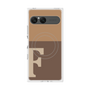 プレミアムスクエアケース with SnapMag［ オリジナル - initial two tone - F brown ］