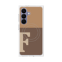 プレミアムスクエアケース with SnapMag［ オリジナル - initial two tone - F brown ］