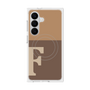 プレミアムスクエアケース with SnapMag［ オリジナル - initial two tone - F brown ］