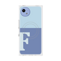 プレミアムスクエアケース with SnapMag［ オリジナル - initial two tone - F blue ］