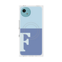 プレミアムスクエアケース with SnapMag［ オリジナル - initial two tone - F blue ］