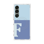 プレミアムスクエアケース with SnapMag［ オリジナル - initial two tone - F blue ］