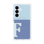 プレミアムスクエアケース with SnapMag［ オリジナル - initial two tone - F blue ］