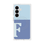 プレミアムスクエアケース with SnapMag［ オリジナル - initial two tone - F blue ］