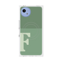 プレミアムスクエアケース with SnapMag［ オリジナル - initial two tone - F green ］