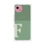 プレミアムスクエアケース with SnapMag［ オリジナル - initial two tone - F green ］
