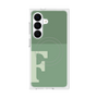 プレミアムスクエアケース with SnapMag［ オリジナル - initial two tone - F green ］