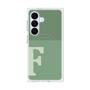 プレミアムスクエアケース with SnapMag［ オリジナル - initial two tone - F green ］