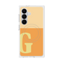 プレミアムスクエアケース with SnapMag［ オリジナル - initial two tone - G orange ］